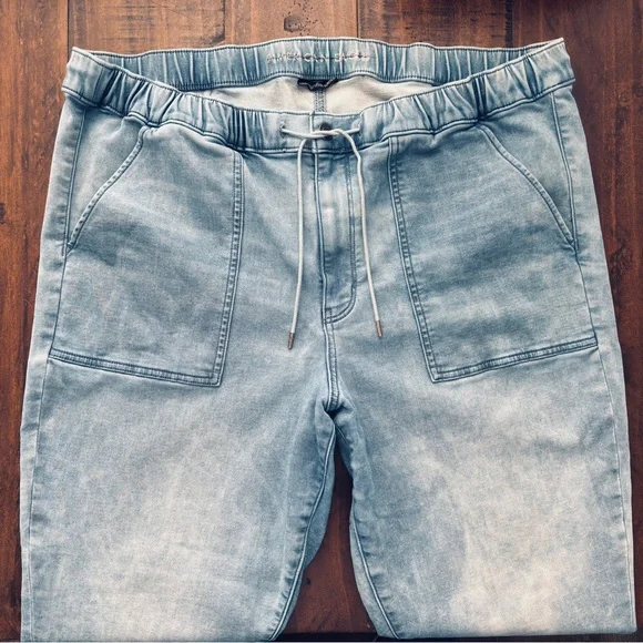 American Eagle | Cozy Next Level Stretch Denim Joggers/Jeans 22 L - Picture 8 of 12
